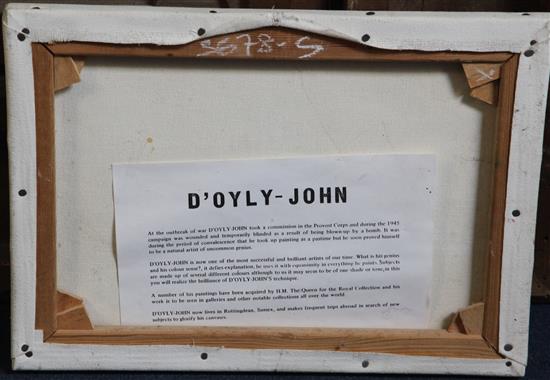 § Cecil Rochfort DOyly John (1906-1993) Freighter in a Mediterranean harbour 10 x 14in. unframed.